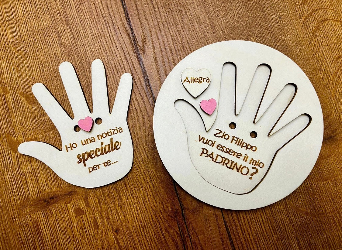 Idea proposta Padrino madrina invito idea regalo battesimo