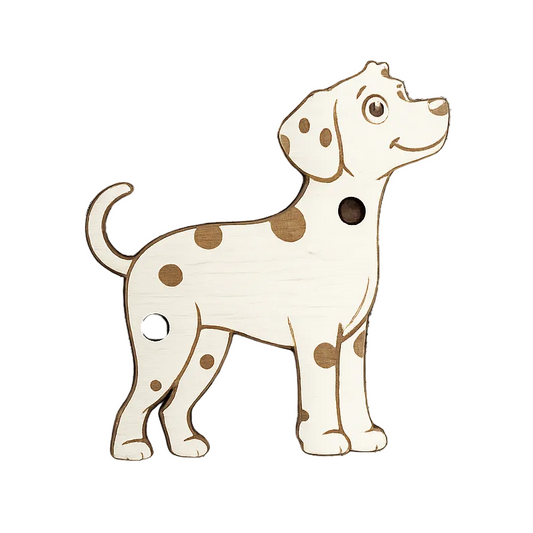 Targhetta in legno cagnolino con nome