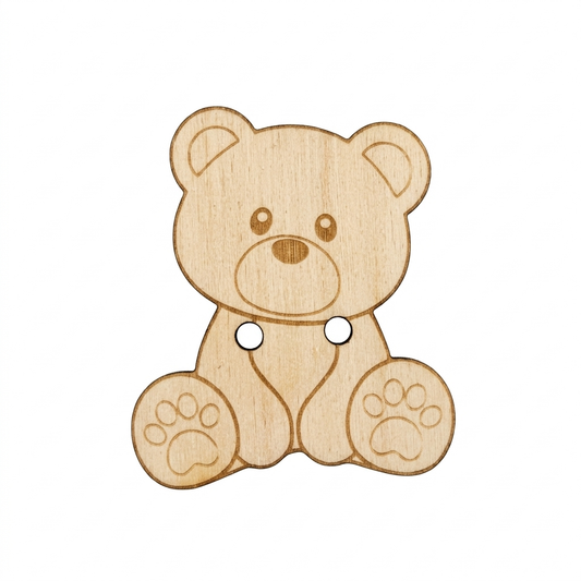 Targhetta in legno orso tenero