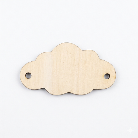 Targhetta in legno forma nuvola