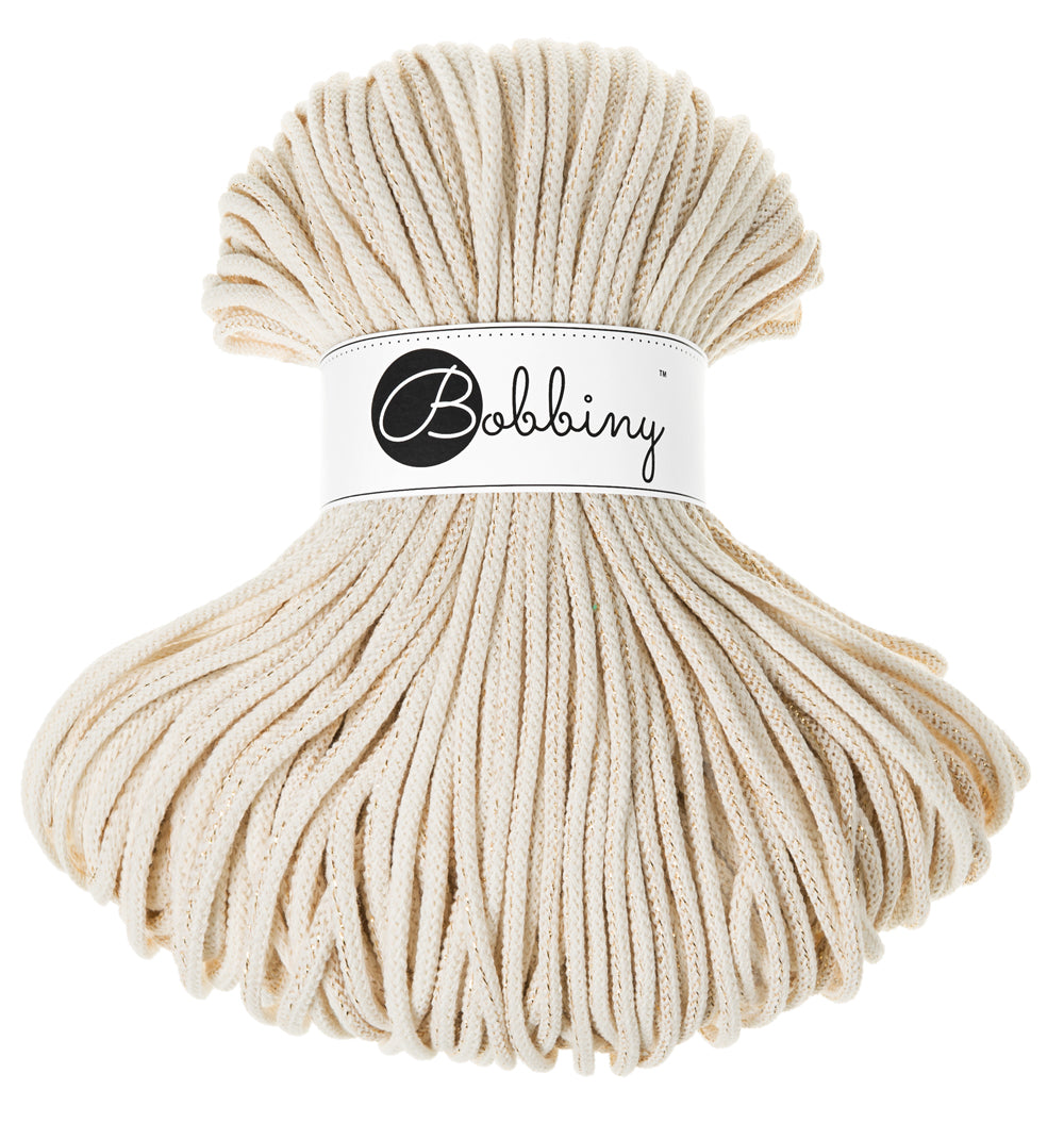Bobbiny Corda Intrecciata Premium Golden Natural 5mm 100mt