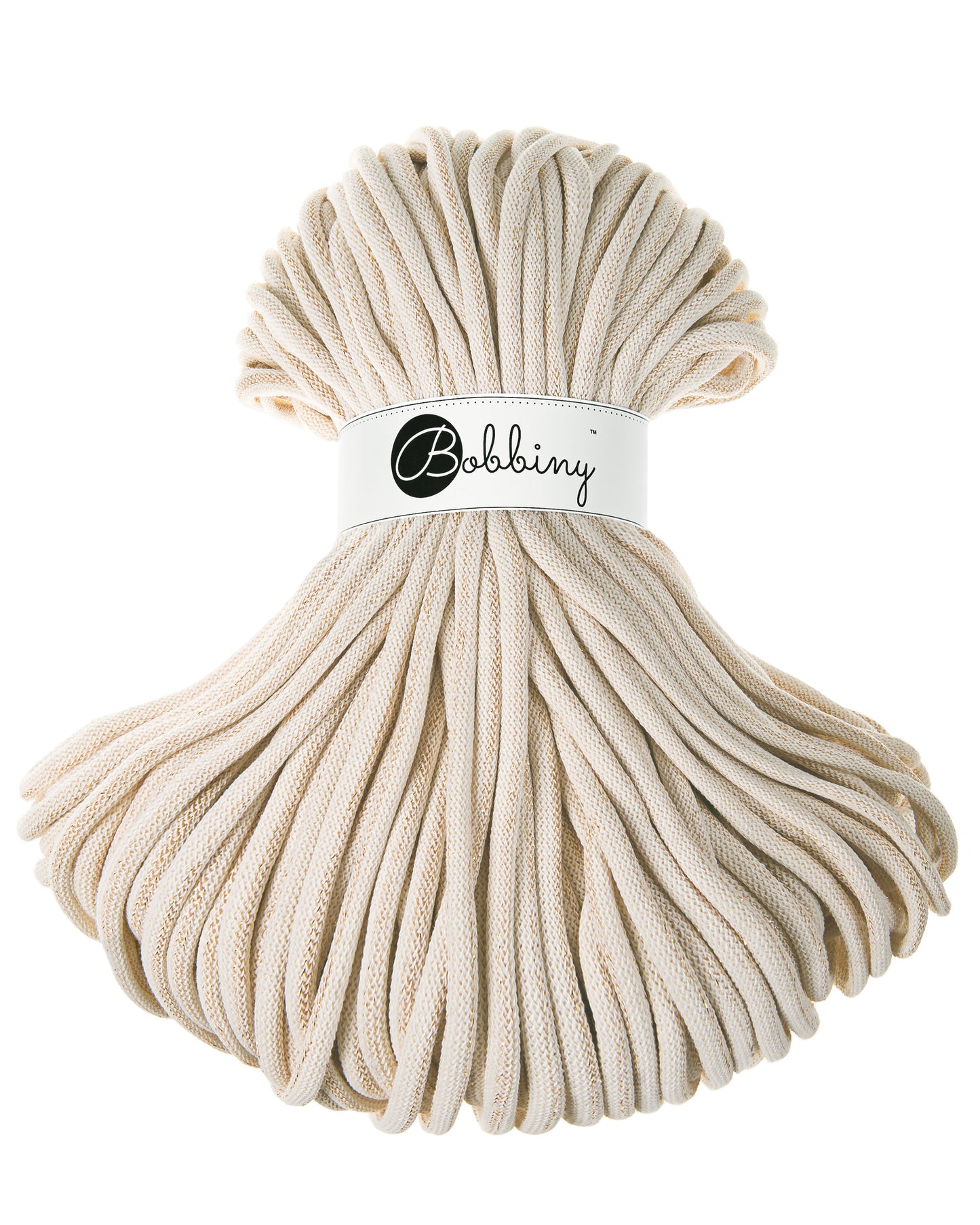 Bobbiny Corda Intrecciata Jumbo Golden Natural 9mm 100mt