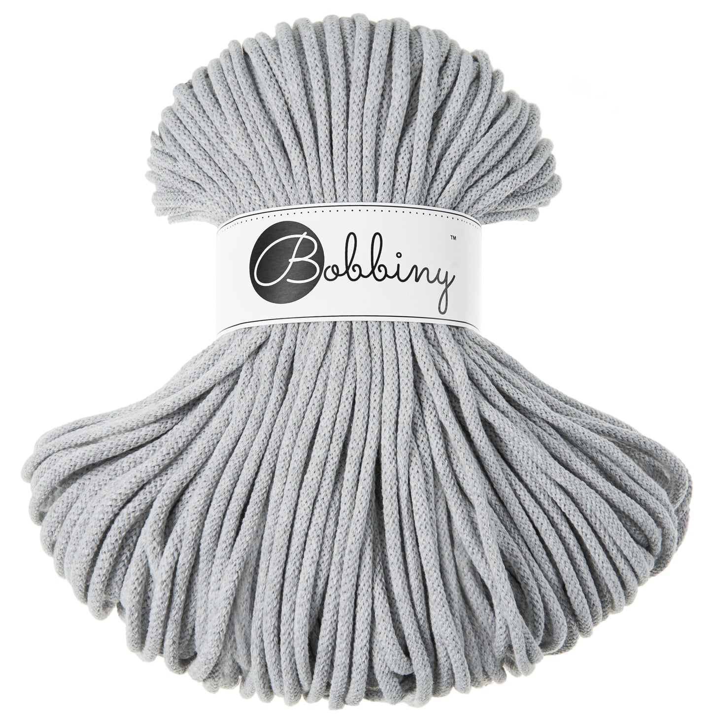 Bobbiny Corda Intrecciata Premium Light Grey 5mm 100mt