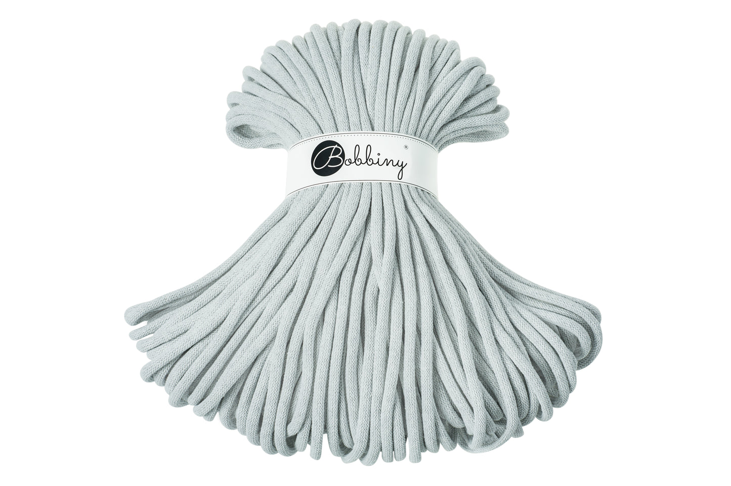 Bobbiny Corda Intrecciata Jumbo Light Grey 9mm 100mt
