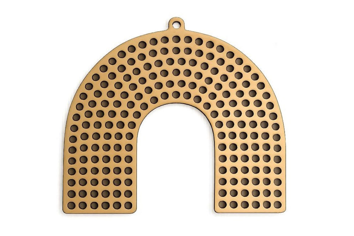 Base uncinetto forma di arcobaleno spessore 6mm