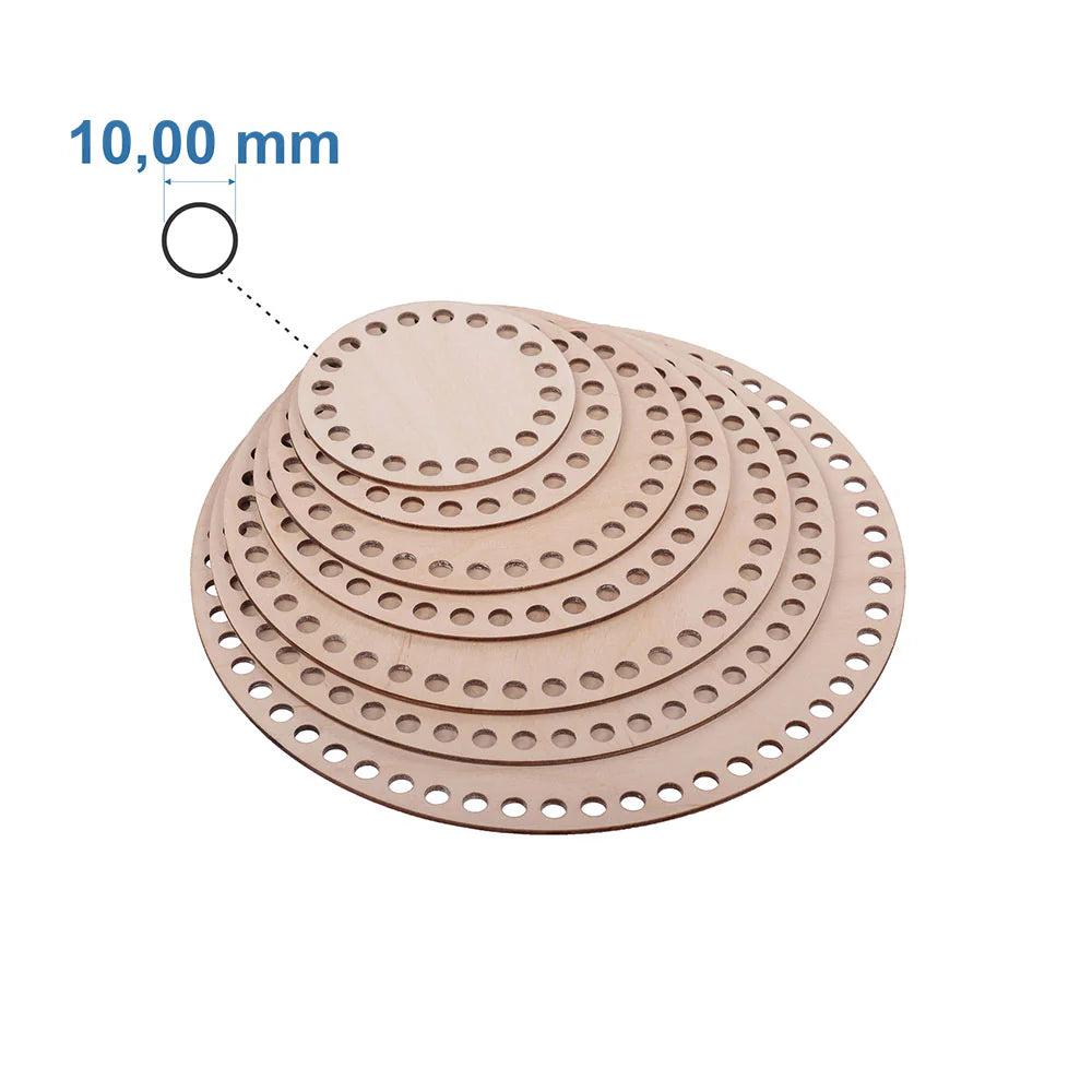 Base uncinetto rotonda fori da 10mm
