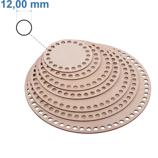 Base uncinetto rotonda fori da 12mm